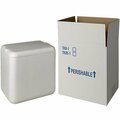 Plastilite Insulated Shipping Box with Foam Cooler 7 3/4'' x 5 7/8'' x 8 1/2'' - 1 1/2'' Thick 451TK8CPLT